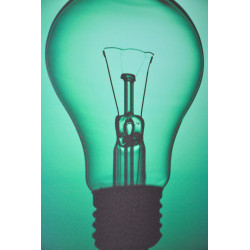 Tableau imprime ampoule verte