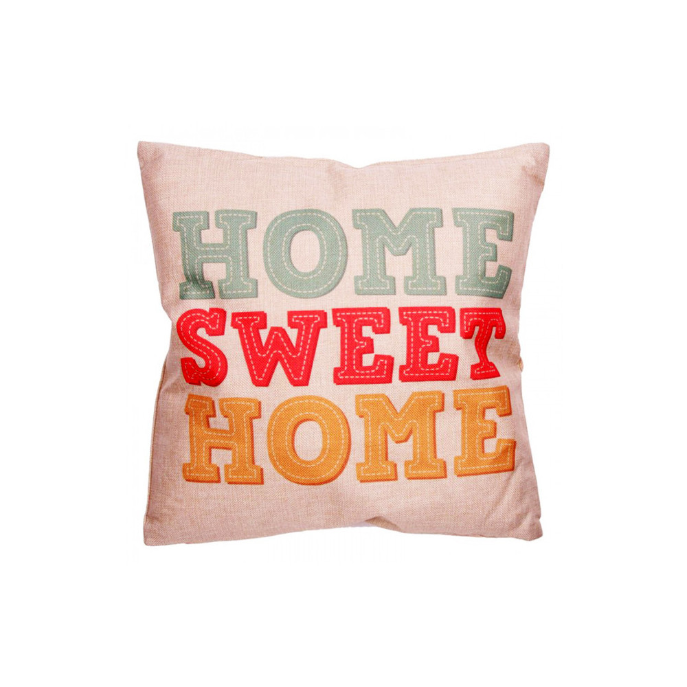 Coussin pour déco de salon - HOME SWEET HOME (43 x 43 cm)