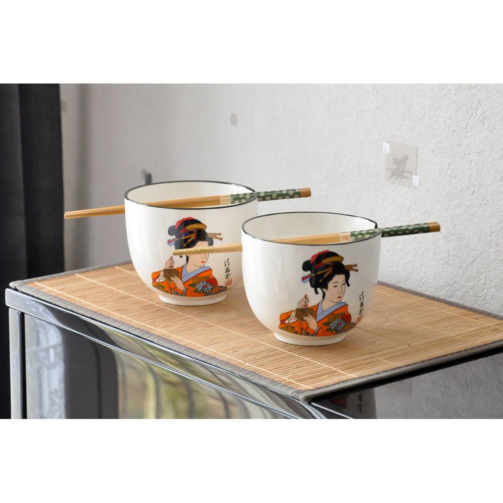 Bols Geisha style Japonais (set de 2) Bols Geisha style Japonais (set de 2)