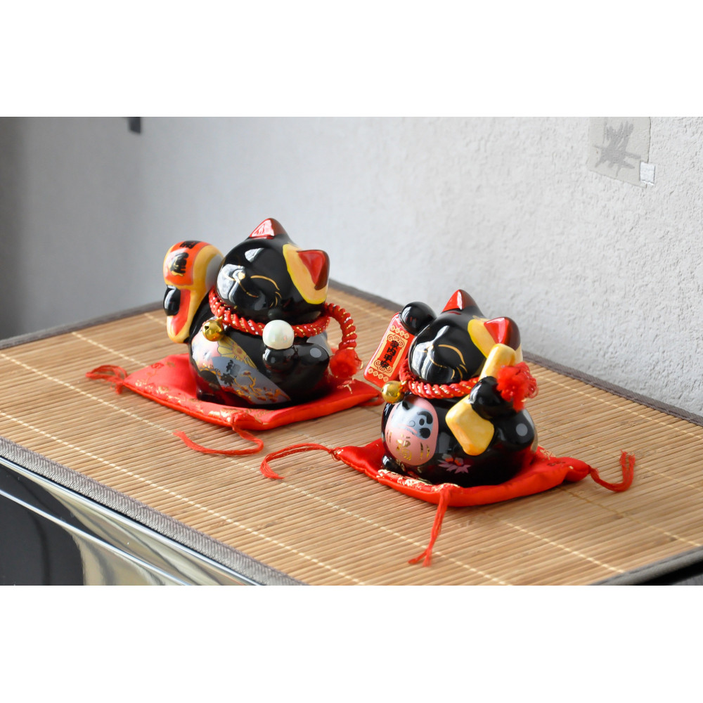 Tirelire - Set de 2 Maneki Neko Bonheur Noir Tirelire - Set de 2 Maneki Neko Bonheur Noir