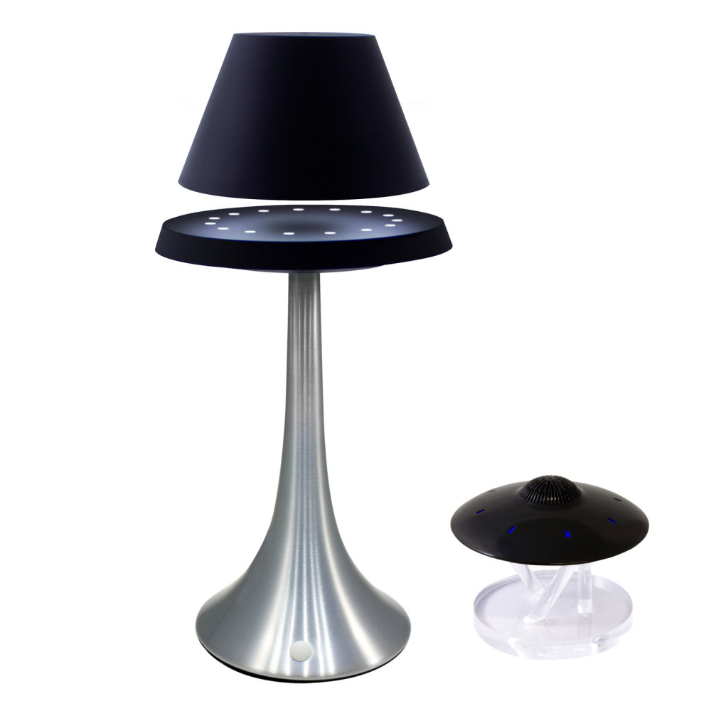Enceinte en lévitation UFOSOUND Noire + lampe Pureline Noire Pied Alu Enceinte en lévitation UFOSOUND Noire + lampe Pureline Noire Pied Alu