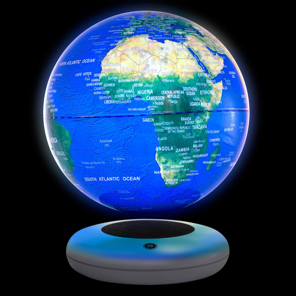 Globe terrestre 20 cm lumineux en lévitation Globe terrestre 20 cm lumineux en lévitation