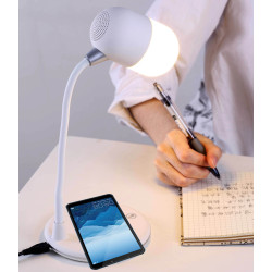 Lampe LED TRIDENCIA avec enceinte sans fil intégrée et station de  chargement sans fil - Ping City