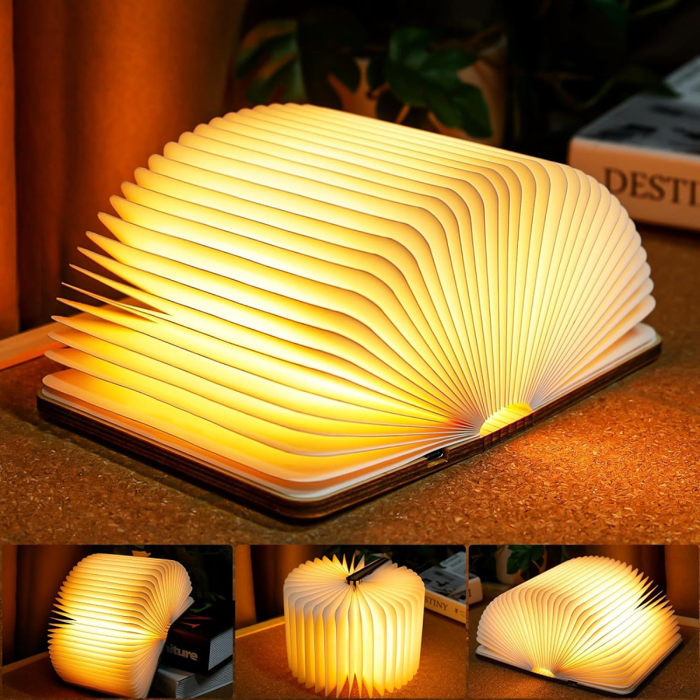 Livre lumineux à LED - lampe pliante en forme de livre